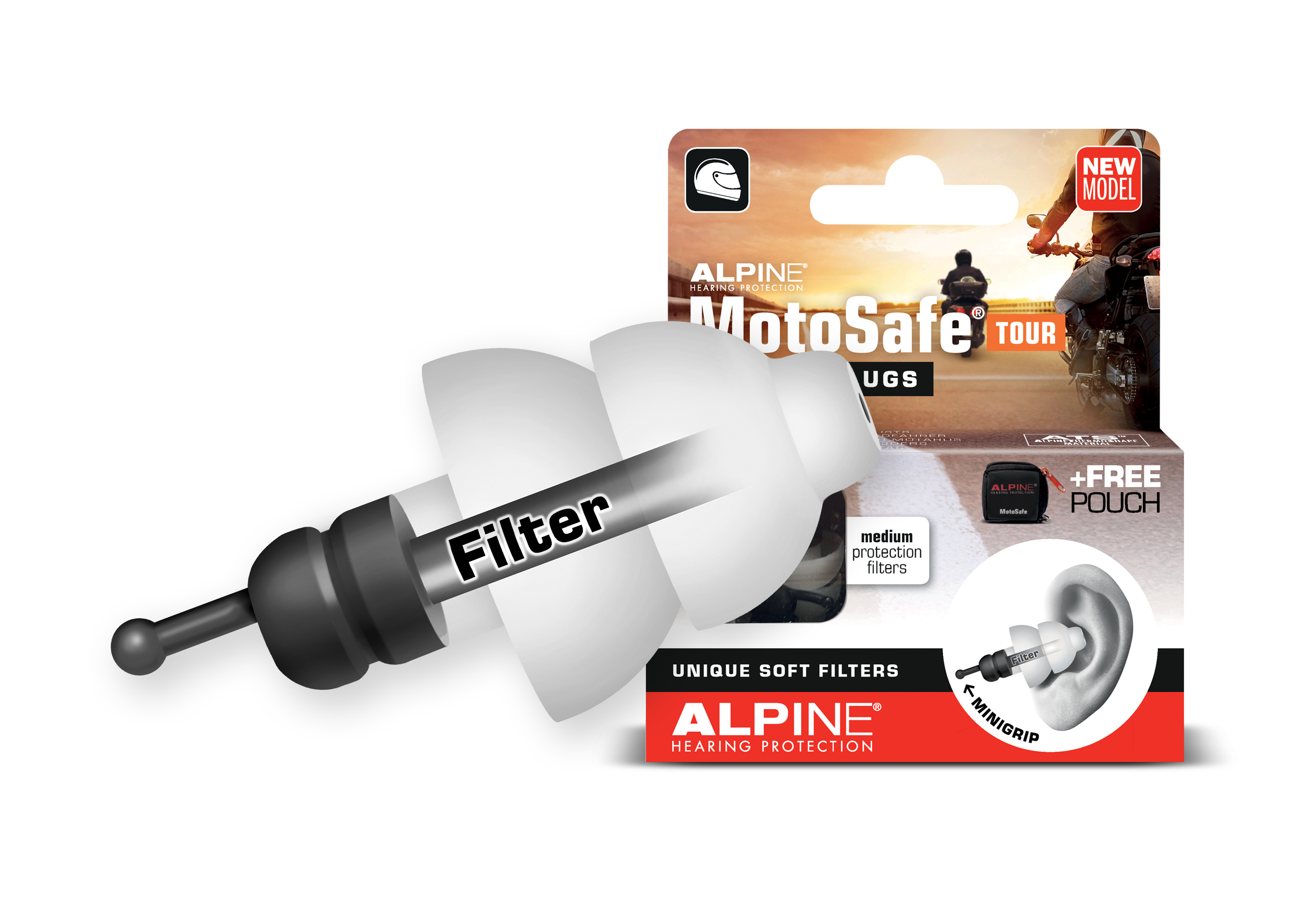 Alpine Motosafe Tour ωτοασπιδες για μοτοσυκλετιστες