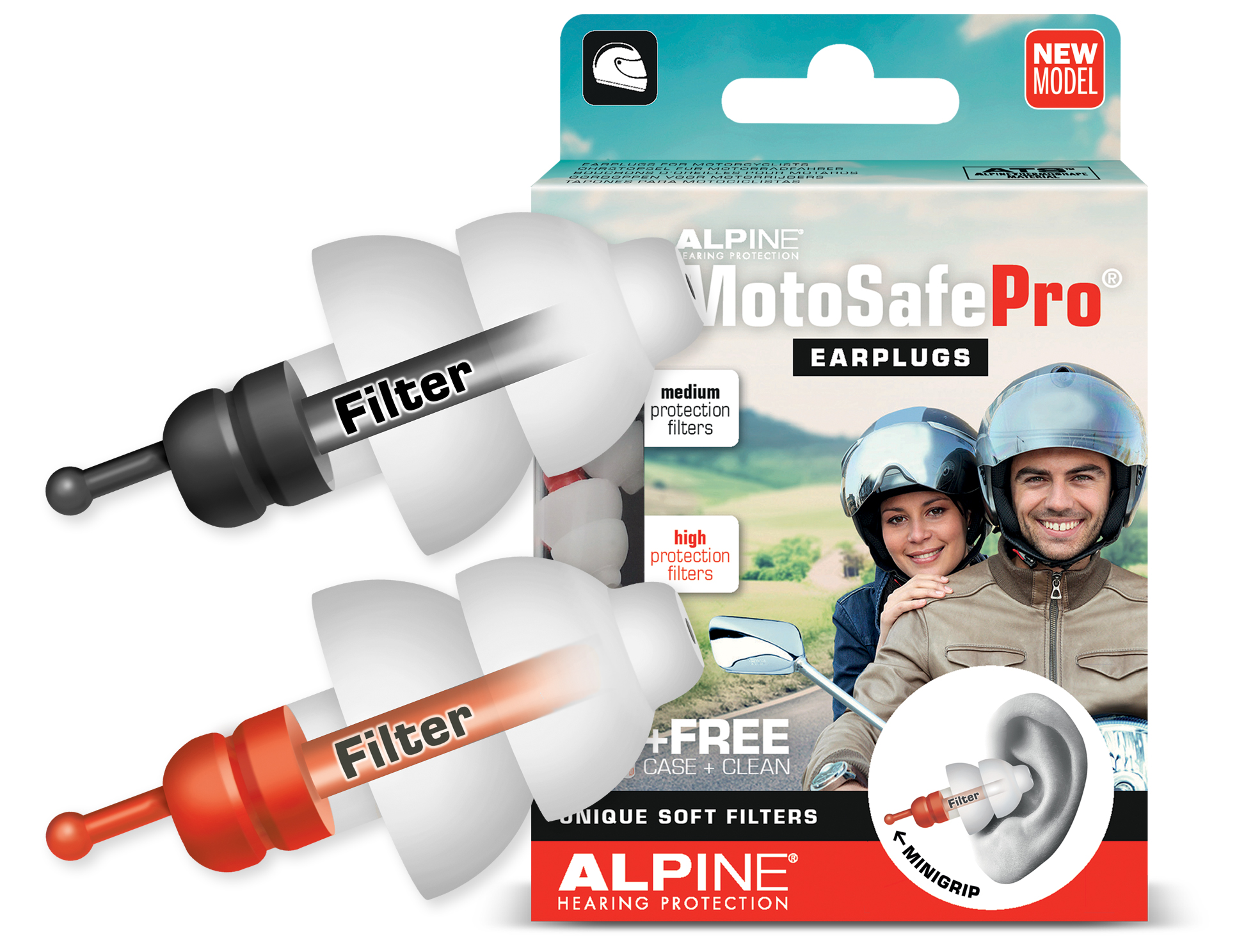 Alpine MotoSafe Pro with minigrip