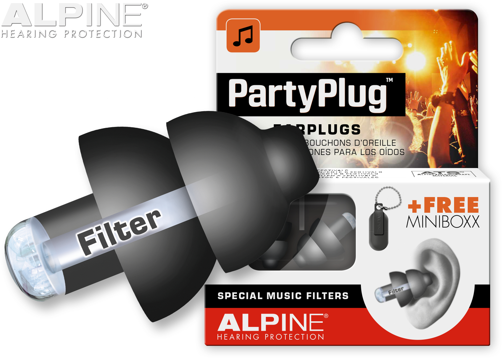 Alpine PartyPlug Black with earplug